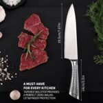 Chef Knife 10 inch Kitchen Knife Damascus Pattern Stainless Steel with Non-slip Hollow Handle - Image 7
