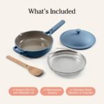 Our Place Always Pan 2.0-10.5” (2.6 Qt) Nonstick, Toxin-Free Ceramic Cookware | Patented 10-in-1 Aluminum Frying & Sauté Pan | Safe for Oven, Induction & All Cooktops up to 450°F | Blue Salt - Image 4