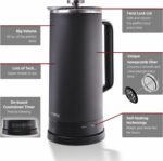 Nextmug Press - Temperature-Controlled, Self-Heating French Press (Black - 40 oz.) - Image 3
