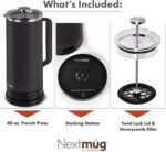 Nextmug Press - Temperature-Controlled, Self-Heating French Press (Black - 40 oz.) - Image 4