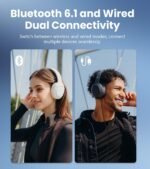 Edifier W820NB Plus Gen 2 Wireless Over-Ear Noise Cancelling Headphone, -49 dB ANC, LDAC Hi-Res Audio, 88H Playtime, Spatial Sound, AI Clear Calls, Bluetooth V6.1 & Multipoint - Smoky Pink - Image 5
