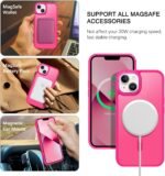 BENTOBEN Magnetic for iPhone 13 Case & iPhone 14 Case [Compatible with Magsafe] Translucent Matte Phone Case iPhone 13/14 Slim Thin Shockproof Women Men Protective Cover Cases, Hot Pink - Image 3