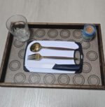 5.9X9.8 inch High-Density Plastic Mini Cutting Board with Built-In Handle - Easy to Clean, Non-Slip Chopping Board for Kitchen - BPA-Free Small Cutting Board and Dishwasher Safe Design - Image 3