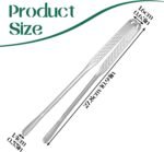 Kitchen Tongs Stainless Steel BBQ Tongs Locking Grill Heat Resistant Metal Food Ice Tong Heavy Duty Non-Stick Cooking Tong for Cooking Grilling Barbecue Appetizers Salad Buffet - Image 3