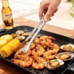 Kitchen Tongs Stainless Steel BBQ Tongs Locking Grill Heat Resistant Metal Food Ice Tong Heavy Duty Non-Stick Cooking Tong for Cooking Grilling Barbecue Appetizers Salad Buffet - Image 5