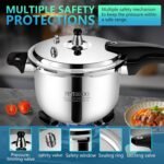 Premium Stainless Steel Pressure Cooker Non-Aluminum, 3 Quart Multi-Safety Protection Pressure Cooker, Induction Gas Electric Stove Compatible - Image 4