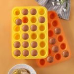 2PCS Silicone Mini Muffin Cupcake Pan, Kaloo Nonstick 24 Cups Silicone Muffin Pans for Baking, Great for Muffin, Cakes, Tart, Bread, Dishwasher Safe (Stylish Orange + Yellow, 24 Cups Each) - Image 5