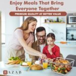 Razab 17 Cups / 132 Oz / 3900ml Large Glass Food Storage Containers with Lids - Leakproof, BPA-Free Large Meal Prep Container Ideal for Roasting Turkey, Store Leftover - Microwave & Oven Safe - Image 4