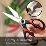 Kitchen Scissors 2 Pack Kitchen Shears All Purpose Heavy Duty Dishwasher Safe Multipurpose Utility Sharp Scissors for Food, Meat, poultry, Vegetable - Image 4