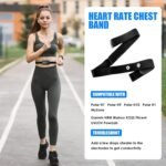 Heart Rate Monitor Chest Band for Polar H10 H9 H7, Adjustable Waterproof Replacement Chest Strap Compatible with Polar Garmin - Image 5