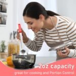 8 Pcs Portion Control Serving Spoons Portion Scoops Cups Solid and Slotted Stainless Steel Ladle Spoon for Food, Serving Utensils Set for Parties(Red,2 oz) - Image 6