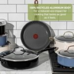T-fal Preserve Ceramic, Non stick Cookware Set 13-Piece, Oven & Broiler Safe up to 350°F, Includes Stockpot, Saucepans, Frying Pans, Protectors, Pots and Pans, Beige - Image 4