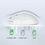 Gaming Mouse, Rechargeable Computer Mouse with with 2 Side Buttons, Type-C Adapter for Laptop, PC, Notebook - White - Image 6