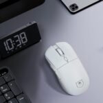 Gaming Mouse, Rechargeable Computer Mouse with with 2 Side Buttons, Type-C Adapter for Laptop, PC, Notebook - White - Image 7