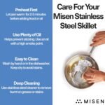 Misen 5-Ply Stainless Steel 10" Frying Pan - Professional Cookware for Induction, Gas and Electric - Dishwasher Safe, Oven Safe to 800°F - Durable, Versatile, Even Heating - Image 6