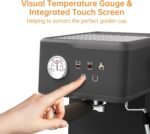 MAttinata Espresso Machine 20 Bar, Espresso Coffee Maker with Professional Milk Frother Steam Wand for Cappuccino & Latte, 60oz Removable Water Tank for Home，Stainless Steel - Image 3