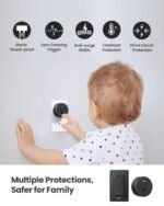 Remote Control Outlet Plug Switch, Buckle Design & Removable Wireless Light Switch, 300 ft, 1500W On Off Power Switch for Household Appliances, No Wiring No WiFi, Programmable, Black - Image 4