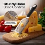 Handheld Cheese Grater & Cheese Shredder – Stainless Steel, Rust-Proof, Non-Slip Handle, Durable Flat Grater for Parmesan, Chocolate, Spices, Vegetables & More – Multi-Purpose & Easy to Clean. - Image 5