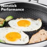 Frying Pan, 9.99 Inch Hybrid Non Stick Stainless Steel Skillets, Dishwasher Induction Oven Broiler Safe, Non Toxic Chef's Pan, PFOA Free Cookware - Image 3