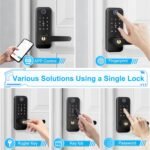 Keyless Entry Fingerprint Smart Door Lock with Handle,Digital Electronic Lock with Touchscreen Keypad,Electric Door Knob for Exterior Interior Entry/Bedroom Front Doors,Built-in WiFi - Image 4