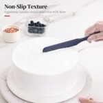 600ºF Heat Resistant Spatulas, High Heat Food Safe Semless Kitchen Silicone Scraper Set for Cooking Baking Mixing Scraping Stirring Nonstick Cookware Pan Bowl (4Pcs,Midniaht Blue) - Image 7