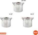 IMUSA USA Stainless Steel Stock Pot with Lid 12-Quart, Silver - Image 7