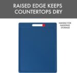 Dexas NSF Certified Polysafe Cutting Board with Handle, 11 x 14.5 Inches, Reversible Kitchen Cutting Board, Blue - Image 5