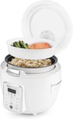 20-Cup Electric Rice Cooker, White Digital Cooker (Renewed) - Image 3