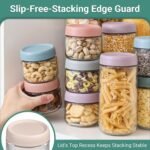 NETANY 6-pack 8oz Glass jars with Airtight Lids, Overnight Oats Containers with Lids, Wide mouth Mason Salad jars, Glass Food Storage Containers for Snacks Yogurt Spice Sugar - Image 4