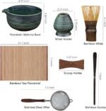 Matcha Whisk Set, 7-Piece Matcha Kit with Ceramic Matcha Bowl, Bamboo Whisk, Scoop & Sifter - Complete Matcha Tea Set Perfect for Beginners & Matcha Lovers - Image 5
