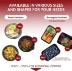 Reli. Meal Prep Bowls w/Lids - 50 Pack (16 oz) | Disposable Bowls with Lids | Microwave/Freezer Safe - Image 4