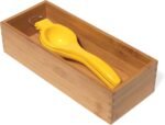 Lipper International Bamboo Wood Utensil Holder Storage Box for Cooking Tools, Makeup, or Office Supplies, 5" x 12" x 3" - Image 7