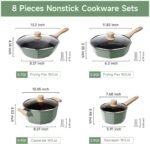 RealCool Pots and Pans Set Non Stick, 8 Pieces Induction Cookware, Octagon Nonstick Kitchen Cookware Sets with Frying Pans/Casserole/Saucepan(PFOS, PFOA Free) - Image 3