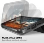VENA Wallet Case Compatible with Apple iPhone 13 (6.1"-inch), vCommute (Military Grade Drop Protection) Flip Leather Cover Card Slot Holder with Kickstand (Space Gray) - Image 4