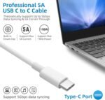 Mac Book Pro Charger - 118W USB C Charger Fast Charger Compatible with MacBook Pro, MacBook Air, M1 M2 M3 M4 M5, iPad pro, Samsung Galaxy and All USB-C Devices, 6.6ft Cable - Image 4