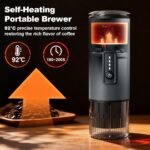Portable Coffee Maker, 3 in 1 Electric Espresso Machine Set, Rechargeable Self-Heating Brewer with Carrying Bag and Coffee Stand for Office Camping, Hiking - Image 3