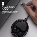 JLab Work Buds in-Ear True Wireless Headset with Detachable Noise-Canceling Boom Mic, Black, Long 55+ Total Hours Playtime, Bluetooth Multipoint, USB-C Charging Dock - Image 6