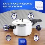 Universal (4.75 Quart / 4.5 Liter) Anti-Rust Ultra Pressure Cooker, Aluminum Pressure Cooker for 5 Servings, Even Heat Distribution, Diameter 9.4 inches, Height 8 inches - Image 4