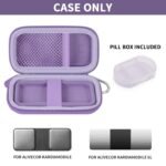Heart Rate Monitor Case for KardiaMobile 6L / 6L Max 1L Personal EKG Monitor Storage Holder Fits for Cardiac Mobile Portable Heart Rate Monitor Bag Organizer (Pill Box Included) Purple - Image 3