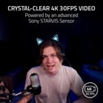 Razer Kiyo V2 Streaming Webcam: (4K 30, 1080p 60) FPS - AI Powered Auto-Framing - Built-in Microphone - Ultrawide Angle Lens - Privacy Cover - Works with OBS, Xsplit, Discord, Zoom, Teams - Black - Image 3