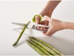 Joseph Joseph PowerGrip Kitchen Shears Scissors with Thumb Grip and Herb Stripper Separates for Cleaning Japanese Stainless-Steel, White/Green - Image 4