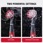 Rubbermaid Reveal Power Scrubber 18-Piece Kit, Cordless Electric Battery Powered Scrub Brush, Water Resistant, for Home/Kitchen/Bathroom/Grout/Tile/Shower/Tub - Image 5