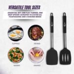 Premium Silicone Spatula Set (2-Piece) – High Heat-Resistant, Non-Slip Grip – Baking, Cooking, Mixing – BPA-Free, Great Gift for Home Chefs, - Image 3