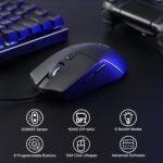 Redragon M730 Wired RGB Gaming Mouse, 10000 DPI Lightweight Optical Mouse with 6 Programmable Buttons, Software Supports DIY Keybinds for PC Computer Windows Mac Laptop, Black - Image 3