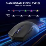 Redragon M730 Wired RGB Gaming Mouse, 10000 DPI Lightweight Optical Mouse with 6 Programmable Buttons, Software Supports DIY Keybinds for PC Computer Windows Mac Laptop, Black - Image 4
