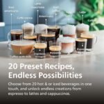 Philips 5500 Series Fully Automatic Espresso Machine - LatteGo Milk System, 20 Coffee Varieties, Intuitive Touch Display, SilentBrew, 100% Ceramic Grinder, AquaClean Filter (Grey Chromed) - Image 3