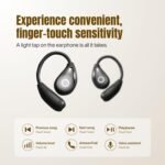 Wireless Earbuds with Earhooks, Sports Over-Ear Earbuds for Running & Gym, LED Power Display, Up to 60H Playtime, Type-C Charging, IPX5 Water Resistant, Clear Calls (Black) - Image 4