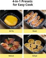 COMFEE' 2.2 Quart Compact Digital Air Fryer with Touch Screen, 360-Degrees Hot Air Circulation, Ceramic Basket, and 4 Cooking Presets - Image 4