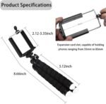 Mini Tripod,Sponge Tripod with Phone Holder Flexible Bracket with Wireless Remote and Smartphone Clamp,for Mobile Phones and Cameras - Image 3