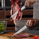 PAUDIN Knife Block Set, 15 Pieces Knife Set with Block, High Carbon Stainless Steel Kitchen Knife Set with Sharpener, Knives Set for Kitchen with Full Tang Triple Rivet Handle - Image 6